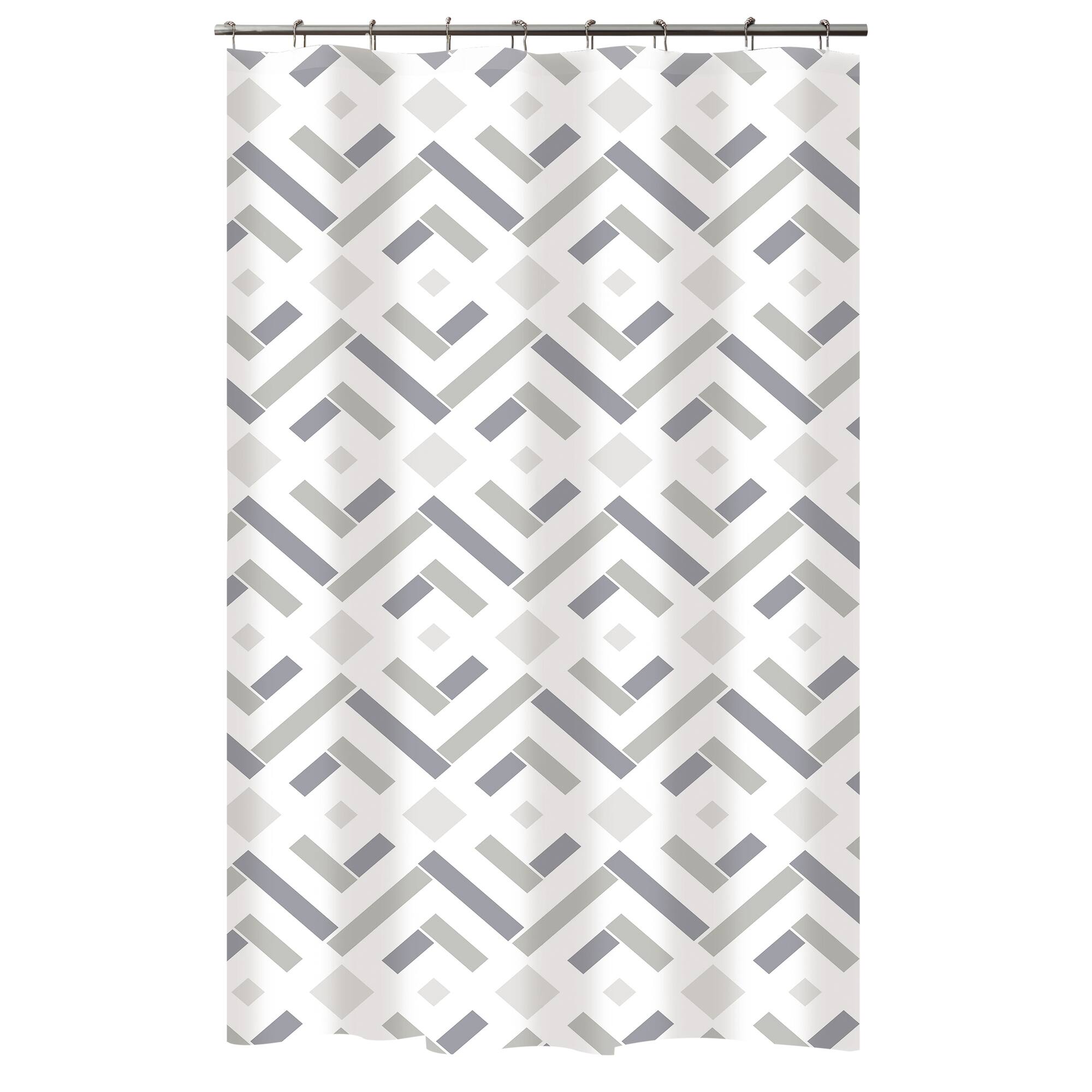 Bath Bliss Herringbone Design Shower Curtain